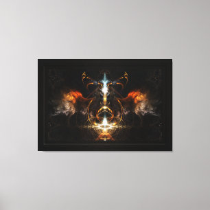 Impressão Em Tela As Asas da Arte Fractal de Fogo por Xzendor7
