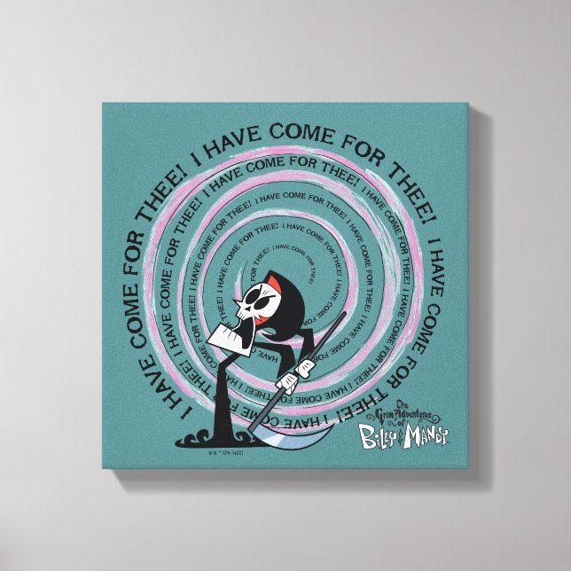 Impressão Em Tela As Aventuras Grim de Billy & Mandy - Ceifador (Frente)