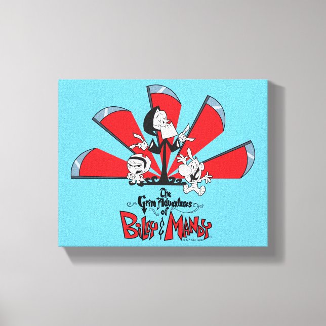 Impressão Em Tela As Aventuras Negras da Arte Billy & Mandy Scythes (Frente)