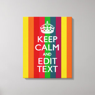 Impressão Em Tela As Faixas Do Arco-Íris Mantêm A Calma E O Texto Pe