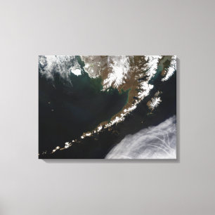 Impressão Em Tela As ilhas Aleutas e a península do Alasca