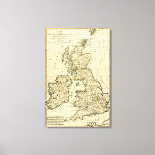 Impressão Em Tela As ilhas britânicas