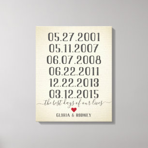 Impressão Em Tela As melhores datas especiais do dia mais especial d