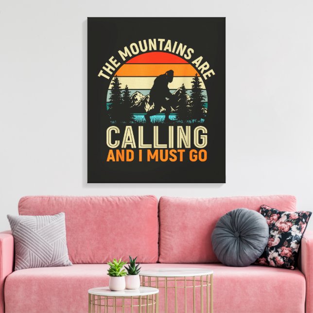 Impressão Em Tela As Montanhas Estão Chamando E Eu Devo Ir (Insitu(Sala de estar))