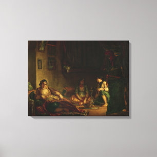 Impressão Em Tela As mulheres de Argel em seu Harem, 1847-49