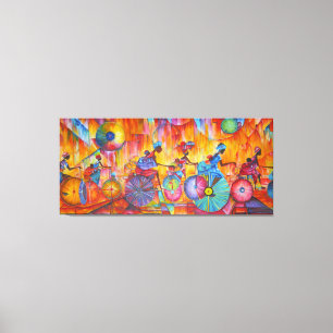 Impressão Em Tela As mulheres em Rodas estimaram a tela.