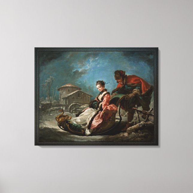 Impressão Em Tela As quatro estações de inverno de François Boucher (Frente)