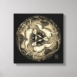 Impressão Em Tela As Três Hares