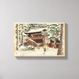 Impressão Em Tela Asano Takeji Neve no Santuário Yuki shin hanga art