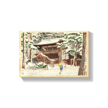 Asano Takeji Snow em Yuki Shrine brilha arte de ha