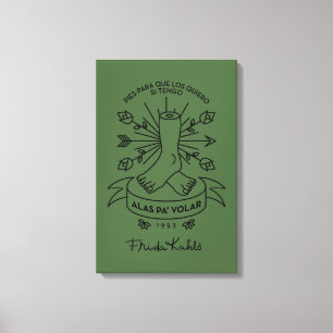 Impressão Em Tela Asas de Frida Kahlo a voar