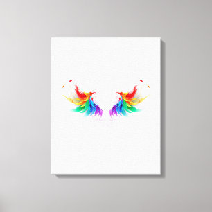 Impressão Em Tela Asas Fluffy Rainbow
