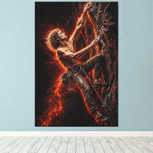 Impressão Em Tela Ascensão Implacável – Poder do Climber Angelical (Insitu(piso de madeira))