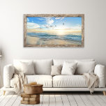 Impressão Em Tela Ascensão no sol<br><div class="desc">Capturar a beleza tranquila neste pôr do sol da frente da praia com esta bela impressão de fotografia na canvas, trazer uma noite litorânea para o seu espaço.</div>