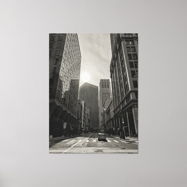 Impressão Em Tela Ascensão Sun sobre a cidade (Frente)