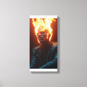 Impressão Em Tela Ashen Amidst Flames - Arte Dramática e Fiery