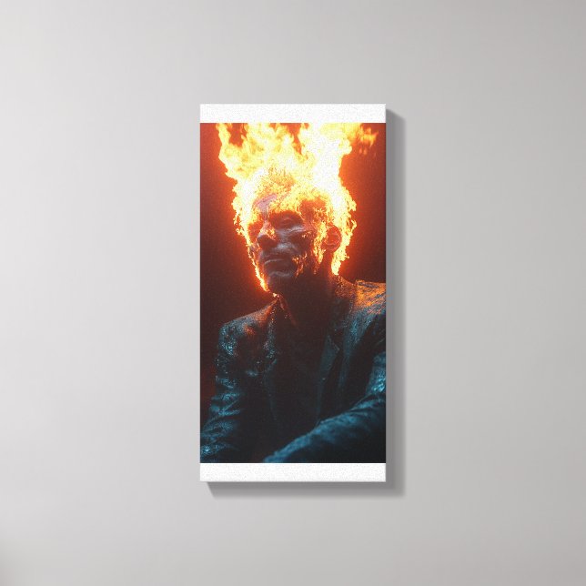 Impressão Em Tela Ashen Amidst Flames - Arte Dramática e Fiery (Frente)