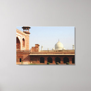 Impressão Em Tela Ásia, Índia, Uttar Pradesh, Agra. O Taj 4