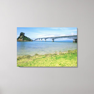 Impressão Em Tela Ásia, Japão, Okinawa, Ponte Kouri