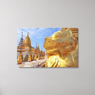 Impressão Em Tela Ásia, Mianmar (Birmânia), Bagan (Pagan). O Shwe 4