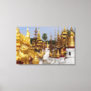 Impressão Em Tela Ásia, Mianmar (Birmânia), Bagan (Pagan). O Shwe 5