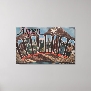 Impressão Em Tela Aspen, letra ScenesAspen de ColoradoLarge, CO