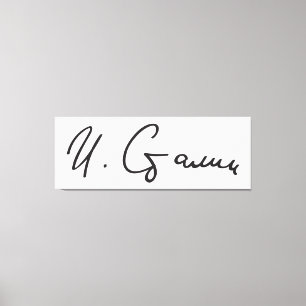 Impressão Em Tela Assinatura de União Soviética primeiro Josef