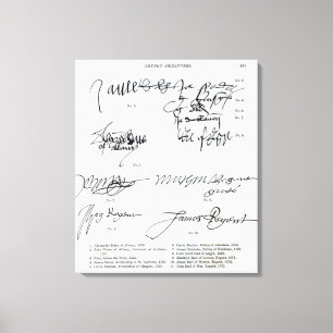 Impressão Em Tela Assinaturas do Scottish 15o e do século XVI