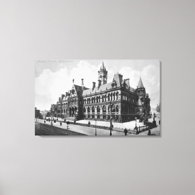 Impressão Em Tela Assize Courts, Manchester, 1910 (Frente)