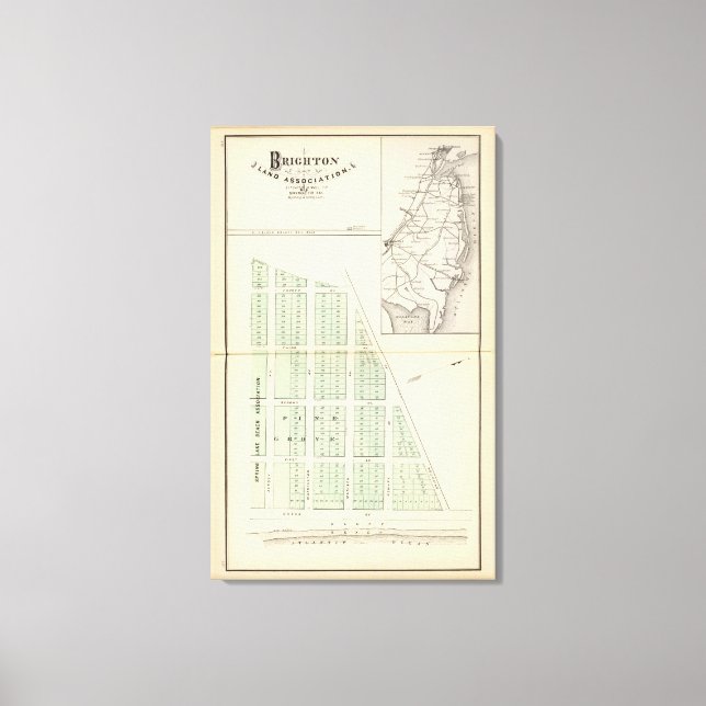 Impressão Em Tela Associação das Terras de Brighton, vizinha a Prima (Frente)