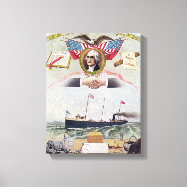 Impressão Em Tela Associação Internacional de Longshoremen (Frente)