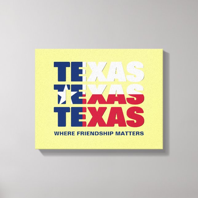 Impressão Em Tela Assuntos de Amizade de TEXAS Personalizados (Frente)