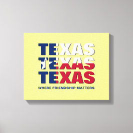 Impressão Em Tela Assuntos de Amizade de TEXAS Personalizados