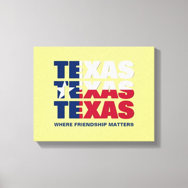 Impressão Em Tela Assuntos de Amizade de TEXAS Personalizados (Frente)