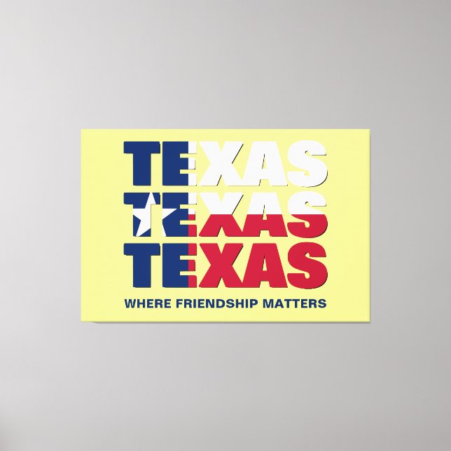 Impressão Em Tela Assuntos de Amizade TEXAS (Frente)