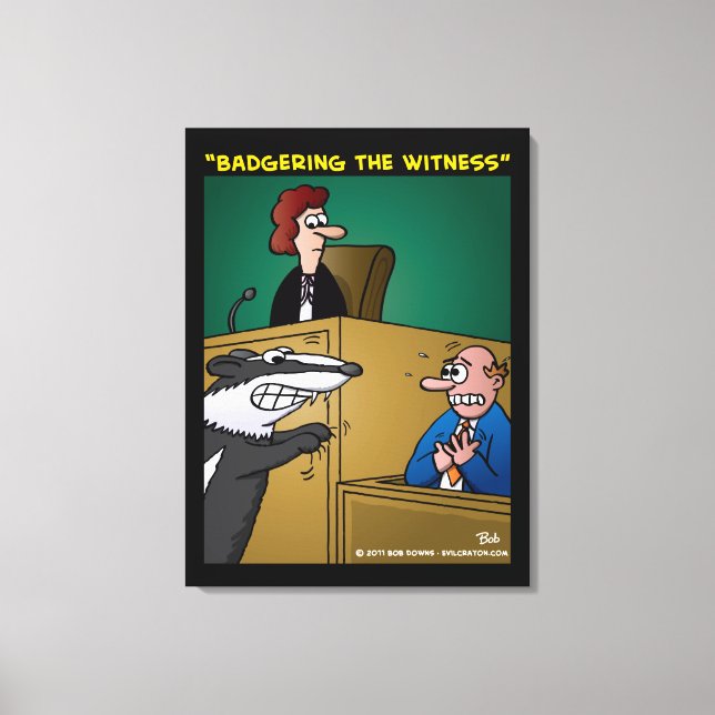 Impressão Em Tela "Assustando A Testemunha" (Frente)