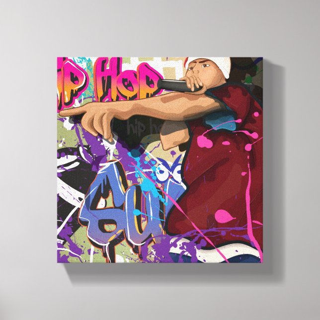 Impressão Em Tela Astro do Hip Hop (Frente)