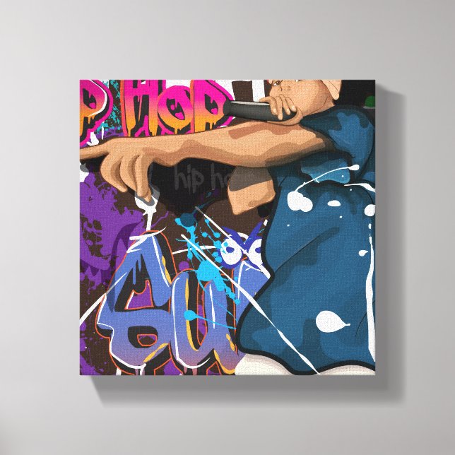 Impressão Em Tela Astro do Hip Hop (Frente)