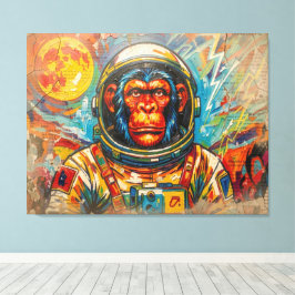 IMPRESSÃO EM TELA ASTRONAUTA CHIMPANZÉ VOLTANDO PARA CASA-2