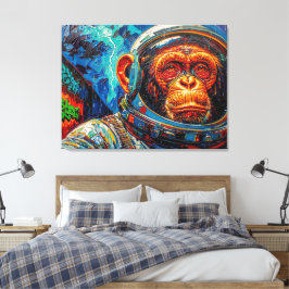IMPRESSÃO EM TELA ASTRONAUTA CHIMPANZÉ VOLTANDO PARA CASA-3