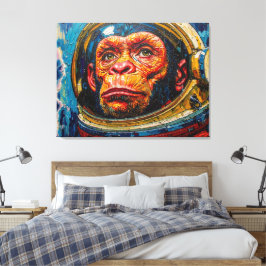 IMPRESSÃO EM TELA ASTRONAUTA CHIMPANZÉ VOLTANDO PARA CASA-4
