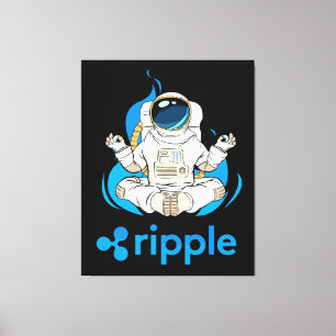 Impressão Em Tela Astronauta Criptomoeda-Criptomoeda-Crypto Ripple X