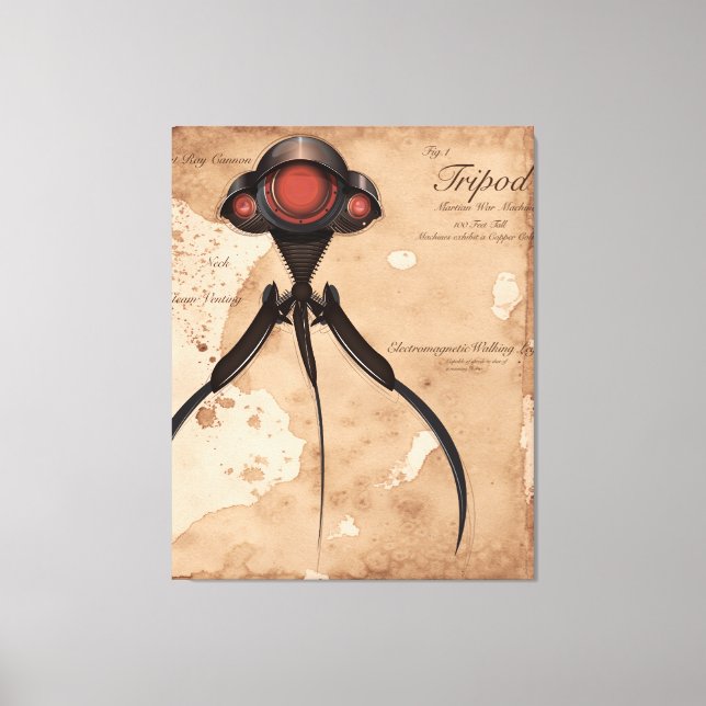 Impressão Em Tela Ataque de Alienígena de Ficção Científica! (Frente)