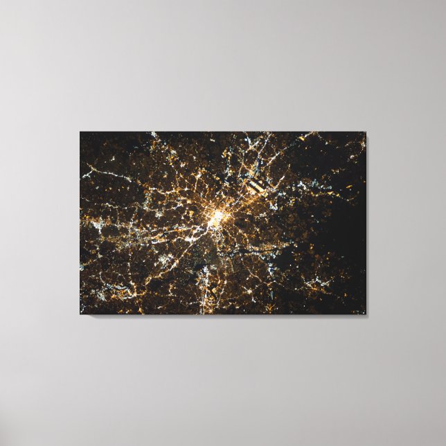 Impressão Em Tela Atlanta Shines at Night (Frente)