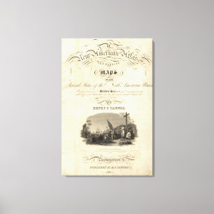 Impressão Em Tela Atlas americano novo do frontispício