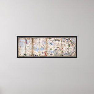 Impressão Em Tela Atlas Catalão do Painel 8 por Abraham Cresques (13