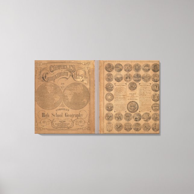 Impressão Em Tela Atlas companheiro de Cornell (Frente)