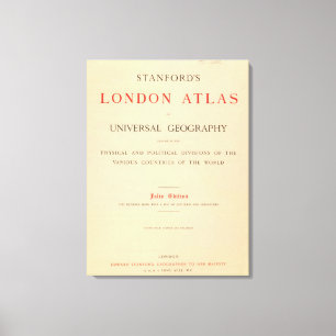 Impressão Em Tela Atlas da Londres de Stanford do frontispício