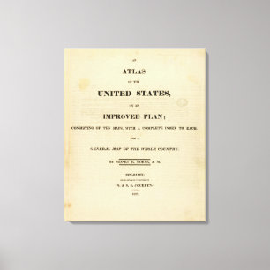 Impressão Em Tela Atlas do frontispício dos Estados Unidos