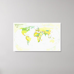 Impressão Em Tela Atlas do Mundo do Mapa
